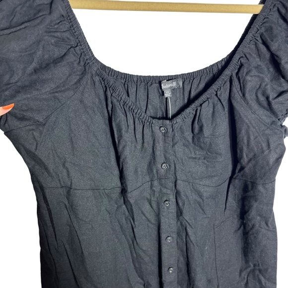 Madewell Margie Mini Dress in True Black, NWT, Size 14 - Picture 5 of 12